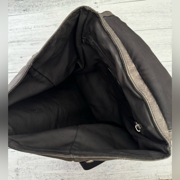 COACH HERITAGE SPORT LEATHER BACKPACK Brown/Gray/Black Distressed - Picture 13 of 14